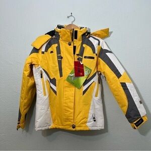 Spider womens yellow winter ski snowboarding snow coat jacket size small